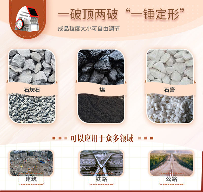 錘破一機兩用，可自成一條生產線